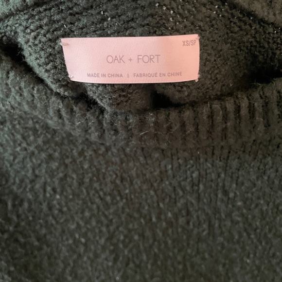 Oak & Fort forest green tie-sleeve sweater - Picture 4 of 4